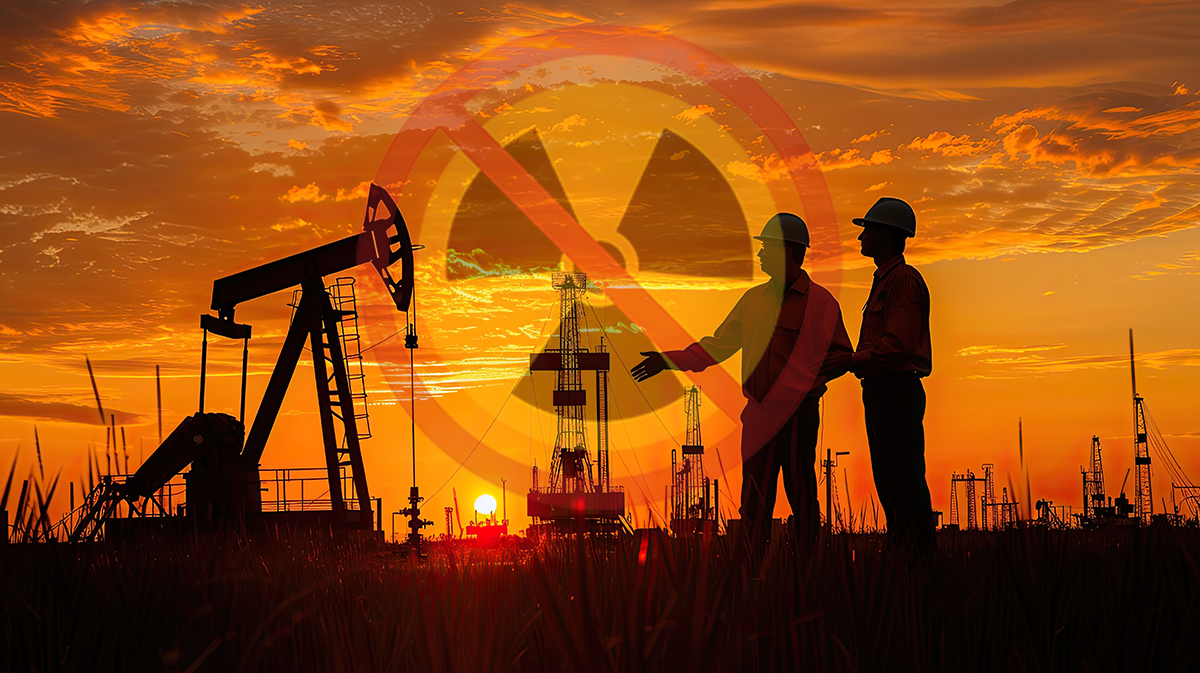 silhouette of two engineers handshaking and making corporate con